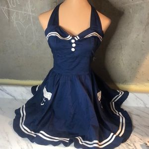 Hell Bunny Vixen Sailor Pin-Up Dress
